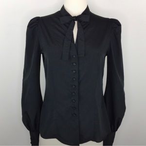 Tom Ford Tie Neck Uniform Button Up Blouse